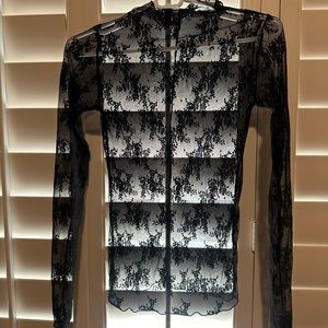 Women's Free People Lady Lux Long Sleeve Mock Neck Shirt